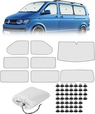 Sunshade Set For VW T5 LWB 8 Pcs Internal Thermal Summer UV Black Out