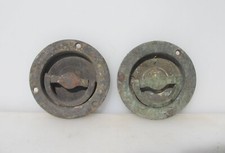 Vintage Brass Lever Door Handle Pull Old Antique Stables Sliding Garage 4"W