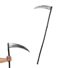 HALLOWEEN DELUXE SCYTHE PROP 134CM GRIM REAPER FANCY DRESS COSTUME ACCESSORY