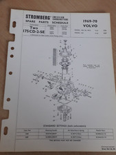 VOLVO 142S/144S/164 (1969-70) - Stromberg Carburetter Parts Diagram & Parts List