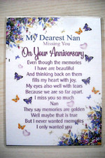 Laminated Memorial Remembrance