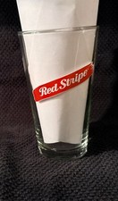 Vintage Red Stripe Lager Pint