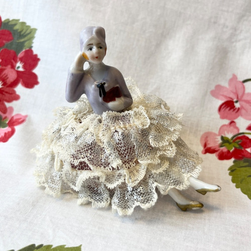 Vintage half doll porcelain - vintage,