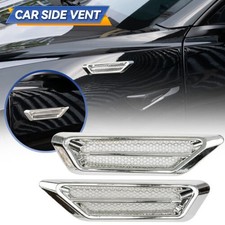 2Pcs Plastic Chrome Car Air