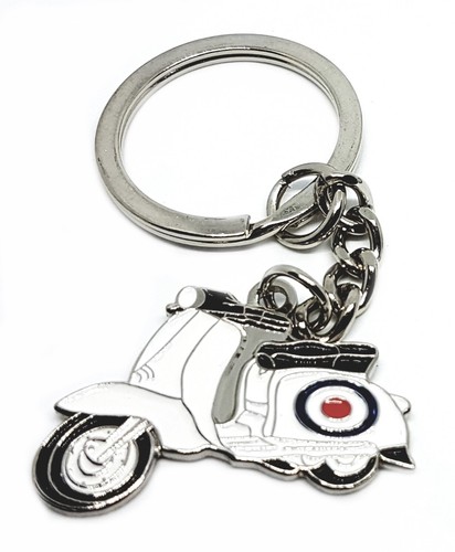 Metal enamel scooter keyring - metal, &