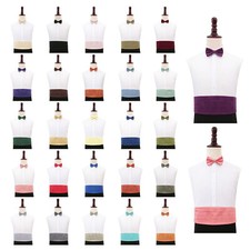 Mens Cummerbund Plain Shantung