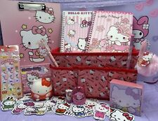 HELLO KITTY Storage Desk Tidy Squishy Notebook Stickers Stationary LARGE Bundle