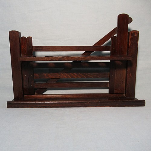 Vintage wooden pipe rack stand - wooden,