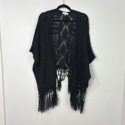 Velzera black crochet knit - velzera,