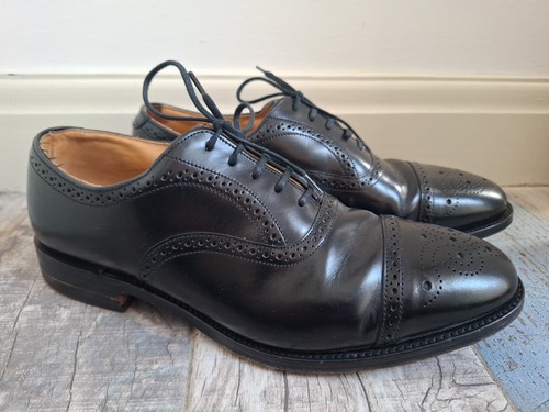 Loake black leather - black, semi