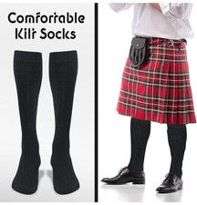 Mens Kilt Socks Traditional Scottish Highland Wear Wool Kilt