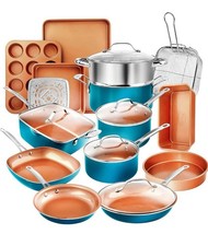 20 Pc Complete Cookware Cooking set Durable Nonstick  Titanic Ceramic  Coating