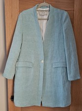 Zara New Duck Egg Cotton Linen