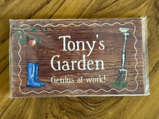Small Tony’s Garden Shed Sign (Unopened) By Pottin’ Shed Garden Signs