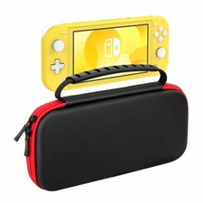 Nintendo Switch LITE Black Slim EVA Hard Travel Case Cover With 8 Game Storage 