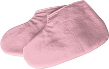 Paraffin Wax Pedicure Feet Booties Protectors Pink Cotton Gloves Spa