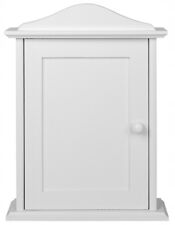 White Wooden Key Cabinet Cupboard Rack Holder Storage Wall 6 Keys Hooks