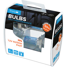 2 x H4 Ultra Power Bright Xenon Gas White Headlight Bulbs Vauxhall Frontera