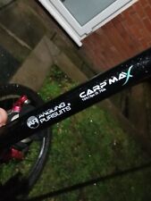 12ft carp max fishing rod with a okuma fishing reel with line