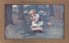 1924  SYBIL  BARHAM   Will of the Wisp  RAINBOW ENDS Series 1218 postcard