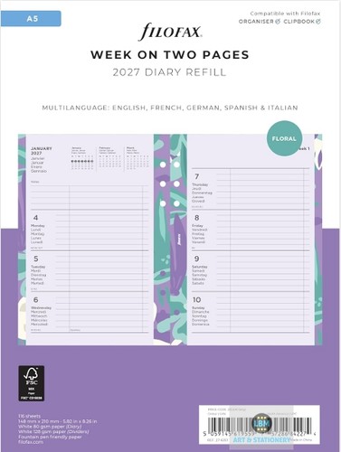 Filofax 2027 diary week - filofax,