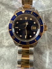 rolex submariner bi metal blue