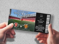 Personalised Football Match Scratch Off Ticket | Surprise Reveal Keepsake