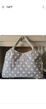 Brand New Cath Kidston Large Grey  & Cream Spot Bag With Matching Wallet Purse.