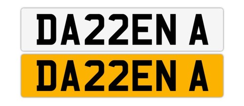 Darren number plate da22 - number,