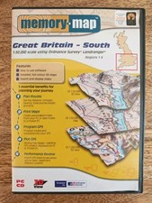 Memory Map - SOUTH REGIONS 1-6, GREAT BRITIAN PC-CD  1:50,000 OS Landranger Maps