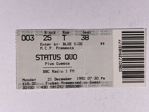 Status quo ticket - status,