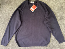 Bnwt, Courtelle Jumper, Size 40", Navy, V Neck, 100% Acrylic,Adult ,Older Child