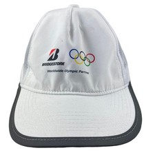Olympic Cap White Summer Hat Bridgestone Cap Y2k Vintage Hipster Sports Cap