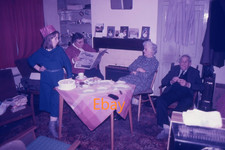 35mm Slide - Young Girl Having Birthday Party With Older Bored Relatives, 1970s