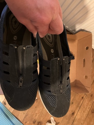 Zip navy pumps trainers - up,
