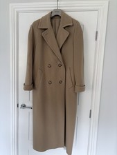 Camel Coloured Double Breasted Long Wool Coat
