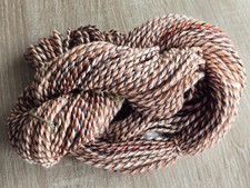 Hand Spun 3ply Yarn Orange