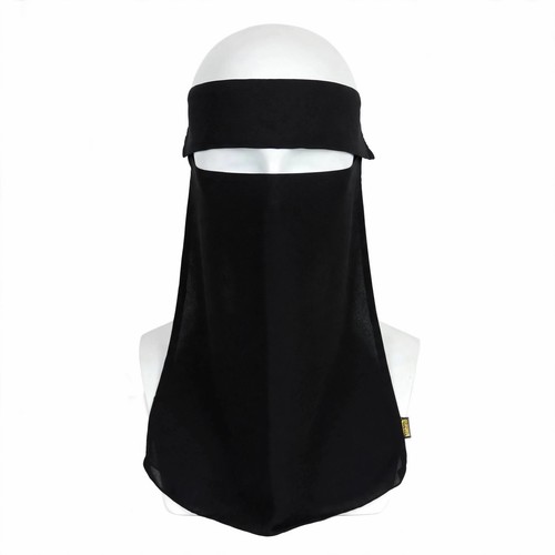 Black flap niqab - flap, piece