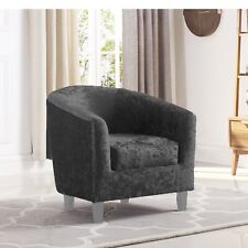 Velevt Fabric Tub Chair Armchair Club Chair for Dining Living Office Room & Cafe