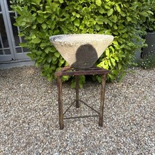 Vintage Cast Concrete Conical Willy Guhl Style Bowl In Good Order. Collection