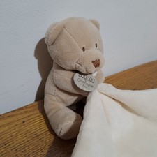 Doudou Et Compagnie Brown Teddy Bear  Baby Comforter Blanket Soft Toy Plush  
