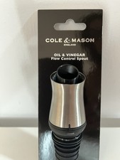 Pack of 2x New Cole & Mason Oil & Vinegar Flow Control Spout Kitchen Accessory