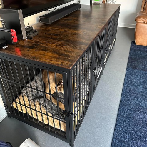 Wooden style spacious dog - wooden,