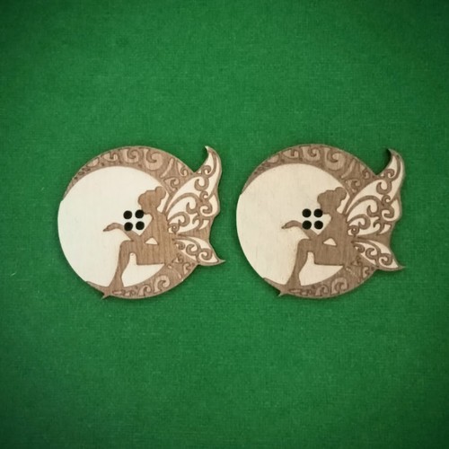Large engraved button - button,