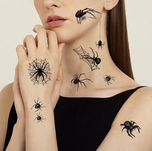 Halloween spider temporary - halloween,
