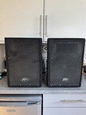 Peavey PVi 10 Speaker Pair Carpet Covered Metal Grille 10" Woofer 50W 100w Peak