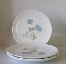FOUR WEDGWOOD ICE ROSE 205mm SALAD PLATES - GREAT CONDITION
