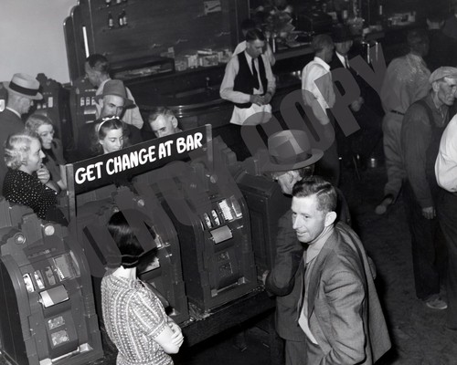 1941 playing slot machines - playing,