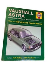 *N.O.S* Vauxhall Astra MK1 (Petrol Models Inc. GTE) 1980-1984 Haynes Workshop...