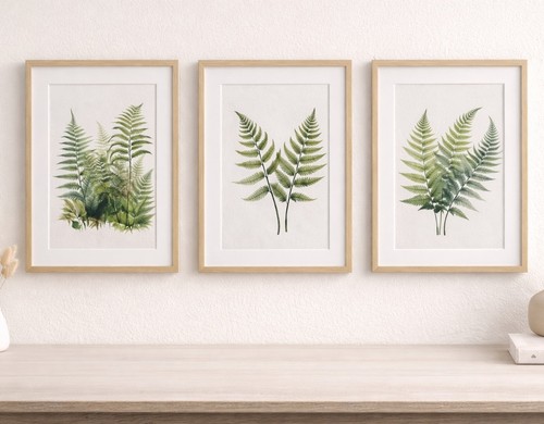 Set botanical fern - of, 3